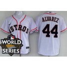 Men's Houston Astros #44 Yordan Alvarez White 2022 World Series Cool Base Jersey