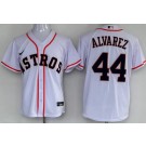 Men's Houston Astros #44 Yordan Alvarez White Cool Base Jersey