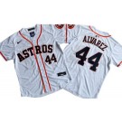 Men's Houston Astros #44 Yordan Alvarez White Limited Cool Base Jersey