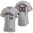 Men's Houston Astros Customized Gray 60th Anniversary Authentic Jersey