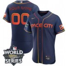 Men's Houston Astros Customized Navy City 2022 World Series Authentic Jersey