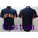 Men's Houston Astros Customized Navy Gold 2017 Champions FlexBase Jersey