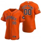 Men's Houston Astros Customized Orange 60th Anniversary Authentic Jersey