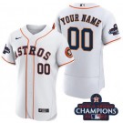 Men's Houston Astros Customized White 2022 World Series Champions Authentic Jersey