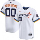 Men's Houston Astros Customized White 2025 City Connect Limited Jersey