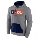 Men's Houston Astros Gray Iconic Steppin Up Fleece Pullover Hoodie