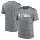 Men's Houston Astros Gray Velocity Performance Practice T Shirt