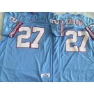 Men's Houston Oilers #27 Eddie George Light Blue 1997 Throwback Jersey