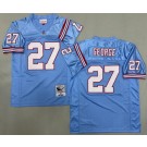Men's Houston Oilers #27 Eddie George Light Blue 1997 Throwback Jersey