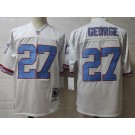 Men's Houston Oilers #27 Eddie George White Throwback Jersey