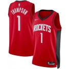 Men's Houston Rockets #1 Amen Thompson Red Heat Press Jersey