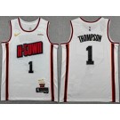 Men's Houston Rockets #1 Amen Thompson White 2024 City Swingman Jersey
