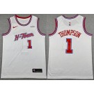 Men's Houston Rockets #1 Amen Thompson White 2025 City Sponsor Swingman Jersey