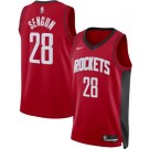 Men's Houston Rockets #28 Alperen Sengun Red Heat Press Jersey