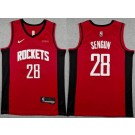 Men's Houston Rockets #28 Alperen Sengun Red Sponsor Swingman Jersey