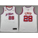 Men's Houston Rockets #28 Alperen Sengun White 2025 City Swingman Jersey
