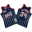 Men's Houston Rockets #34 Hakeem Olajuwon Navy 1996 Throwback Swingman Jersey