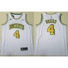 Men's Houston Rockets #4 Jalen Green White Classic Icon Sponsor Swingman Jersey