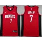 Men's Houston Rockets #7 Kevin Durant Red Sponsor Swingman Jersey