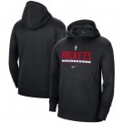 Men's Houston Rockets Black Spotlight On Court Practice Performance Pullover Hoodie
