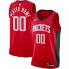 Men's Houston Rockets Custom Red Icon Hot Press Jersey