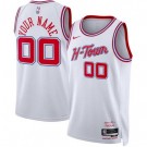 Men's Houston Rockets Custom White 2023 City Icon Heat Press Jersey