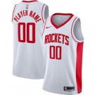 Men's Houston Rockets Custom White Icon Hot Press Jersey