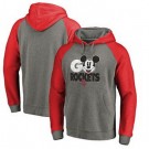 Men's Houston Rockets Gray Red 1 Printed Pullover Hoodie