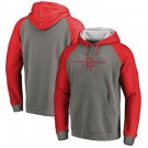 Men's Houston Rockets Gray Red 2 Printed Pullover Hoodie