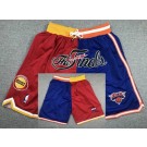 Men's Houston Rockets New York Knicks Red Blue 1994 Finals Just Don Shorts