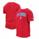 Men's Houston Rockets Red Printed T Shirt 211081