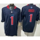 Men's Houston Texans #1 Stefon Diggs Limited Navy Alternate FUSE Vapor Jersey