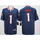 Men's Houston Texans #1 Stefon Diggs Limited Navy Vapor Jersey