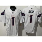 Men's Houston Texans #1 Stefon Diggs Limited White FUSE Vapor Jersey