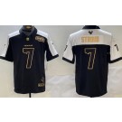 Men's Houston Texans #7 CJ Stroud White Limited Black Gold Thanksgiving FUSE Vapor Jersey
