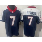 Men's Houston Texans #7 CJ Stroud White Limited Navy Thanksgiving FUSE Vapor Jersey