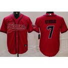 Men's Houston Texans #7 CJ Stroud White Limited Red Fashion Baseball Jersey