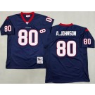 Men's Houston Texans #80 Andre Johnson Navy 2008 Throwback Jersey
