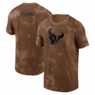 Men's Houston Texans Brown 2023 Salute To Service Sideline T Shirt