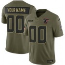 Men's Houston Texans Custom Limited Green 2025 Salute To Service Jersey