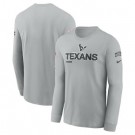 Men's Houston Texans Gray 2024 Salute To Service Long Sleeve T Shirt