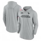 Men's Houston Texans Gray 2024 Salute to Service Lightweight Performance Long Sleeve Hooded T Shirt