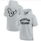 Men's Houston Texans Gray Super Soft Fleece Short Sleeve Hoodie