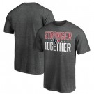 Men's Houston Texans Heather Charcoal Stronger Together Printed T-Shirt 0826