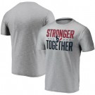 Men's Houston Texans Heather Charcoal Stronger Together Printed T-Shirt 0873