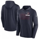 Men's Houston Texans Navy Lightweight Performance Hooded Long Sleeve T Shirt