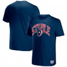 Men's Houston Texans Navy NFL x Staple Logo Lockup T Shirt