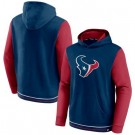 Men's Houston Texans Navy Red Block Party Pullover Hoodie