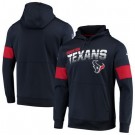 Men's Houston Texans Navy Sideline Arch Jersey Performance Pullover Hoodie