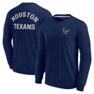 Men's Houston Texans Navy Super Soft Long Sleeve T Shirt